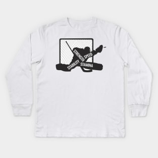 Ice hockey goalie Kids Long Sleeve T-Shirt